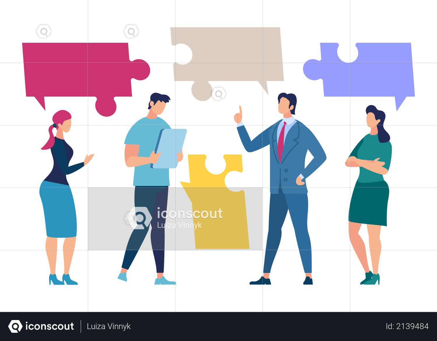 Business Team Discussion Illustration