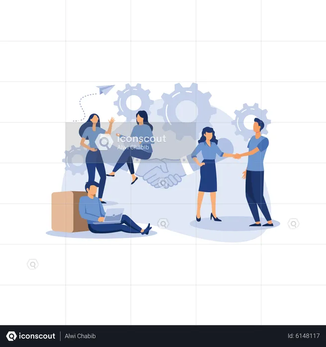 Business team discussion  Illustration