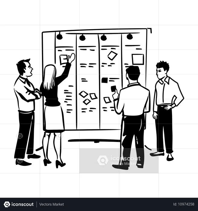 Business team discussion about Business Planning  Illustration