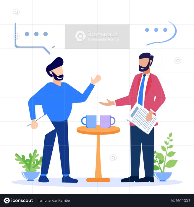 Business team Discussion  Illustration