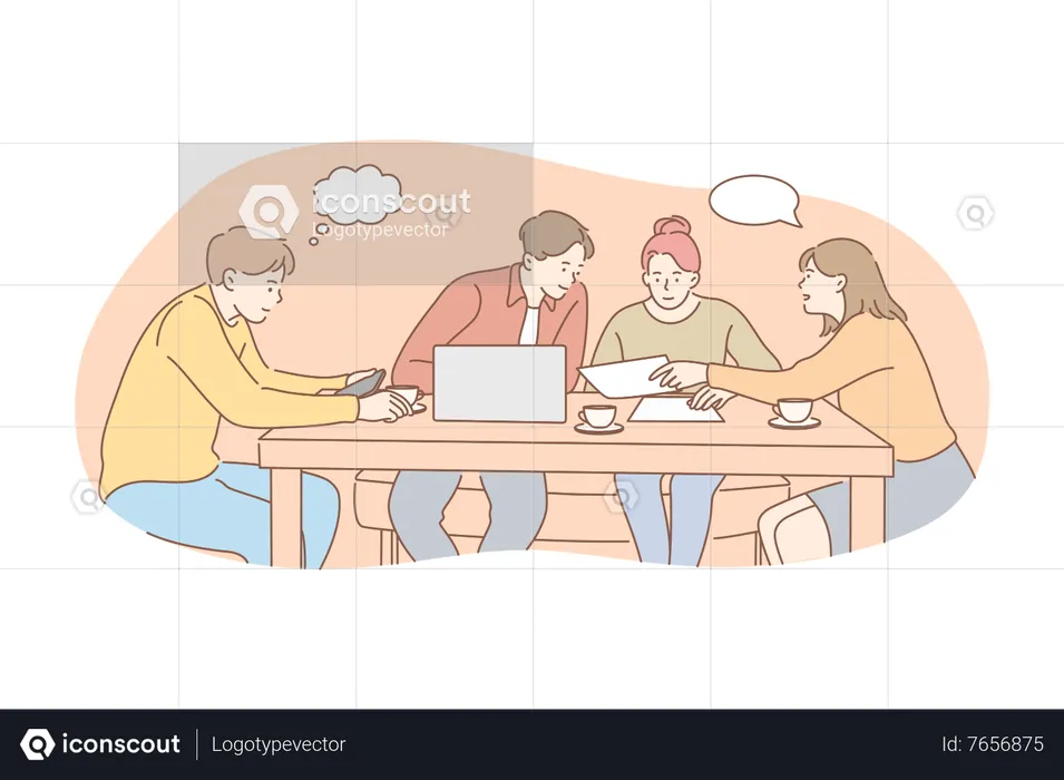 Business team doing meeting  Illustration