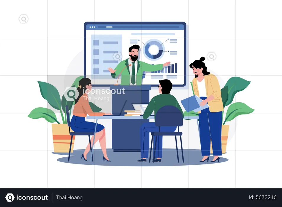 Business team doing meeting  Illustration