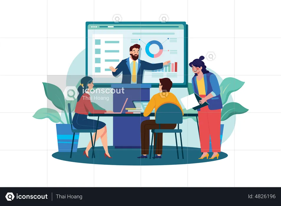 Business team doing meeting  Illustration