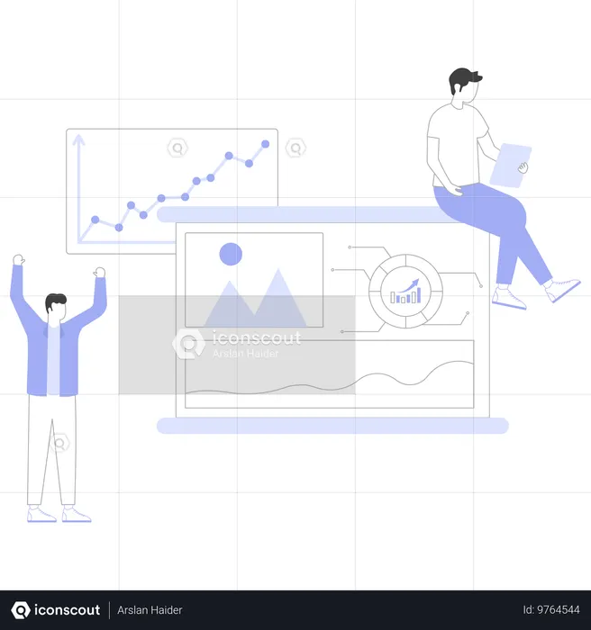 Business team doing project planning  Illustration