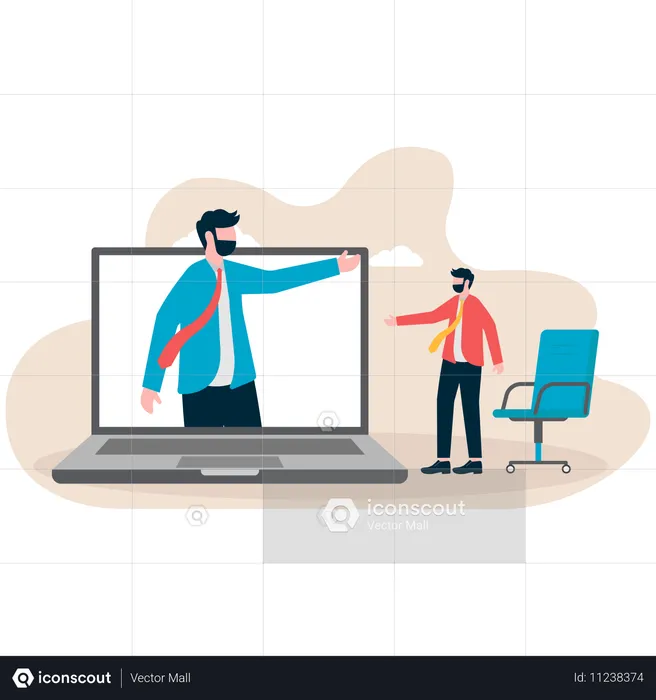 Business team doing virtual meeting  Illustration