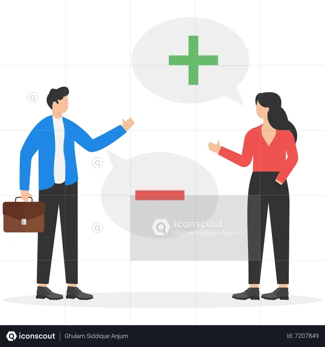 Business team having discussion  Illustration