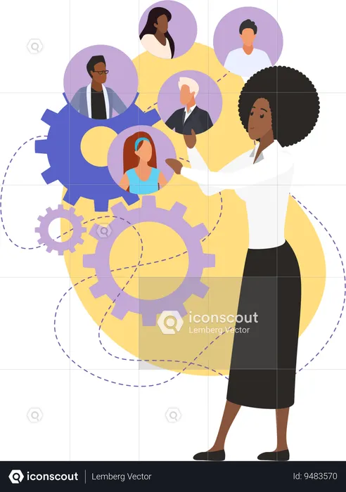 Business team manager  Illustration