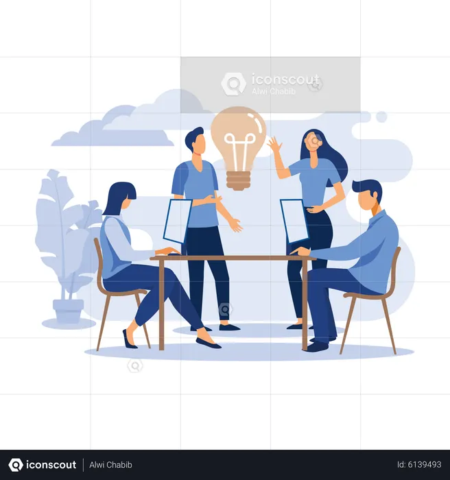 Business team Meeting  Illustration