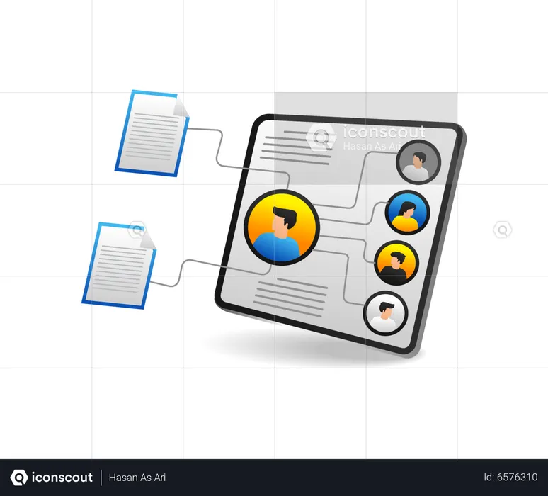 Business team network data  Illustration