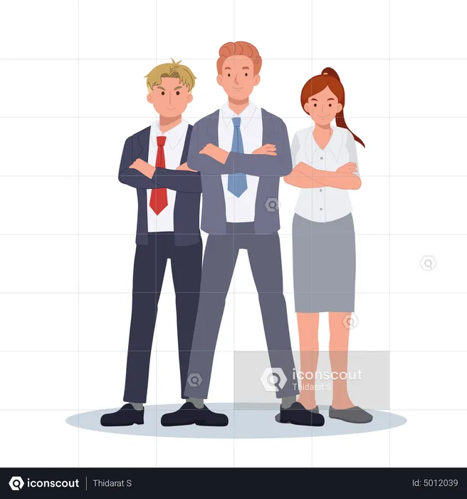 Business team stand together  Illustration