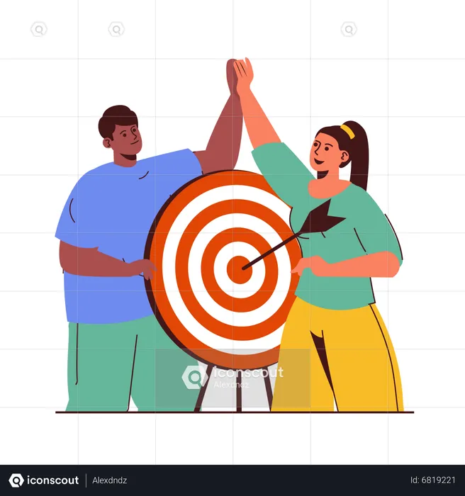 Business team Target  Illustration