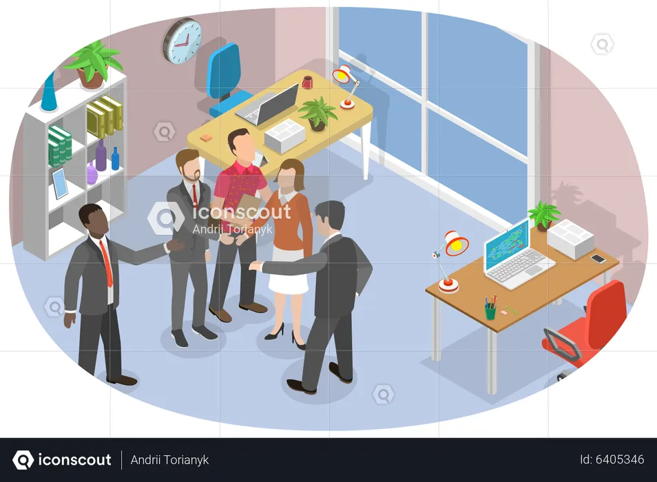 Business Team Work  Illustration