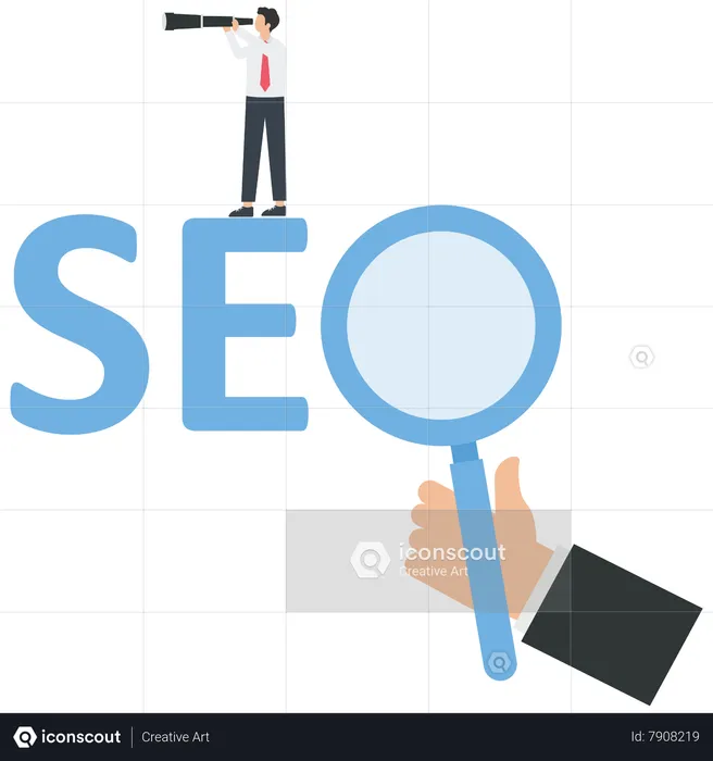 Business team work with SEO  Illustration