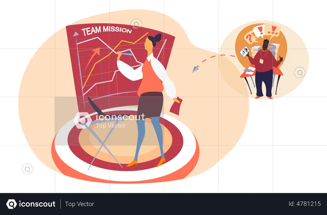 Business team working online  Illustration