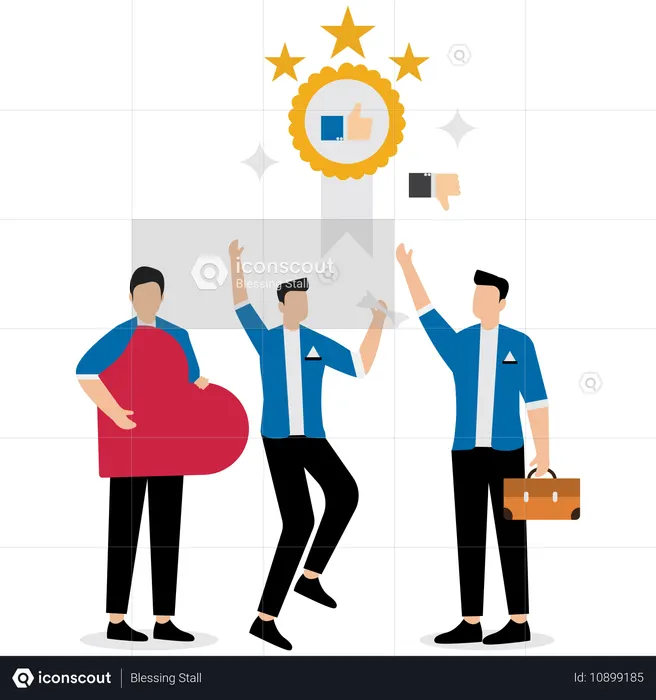 Business team working together  Illustration