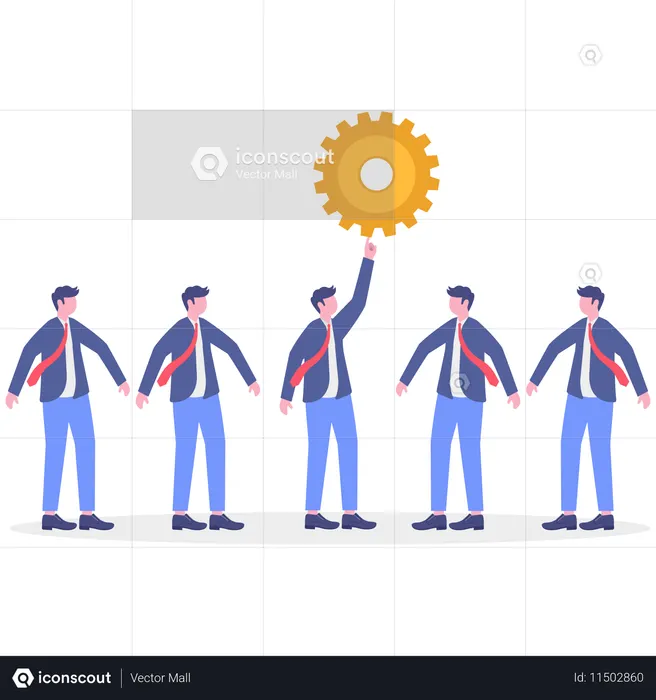 함께 일하는 비즈니스 팀  일러스트레이션