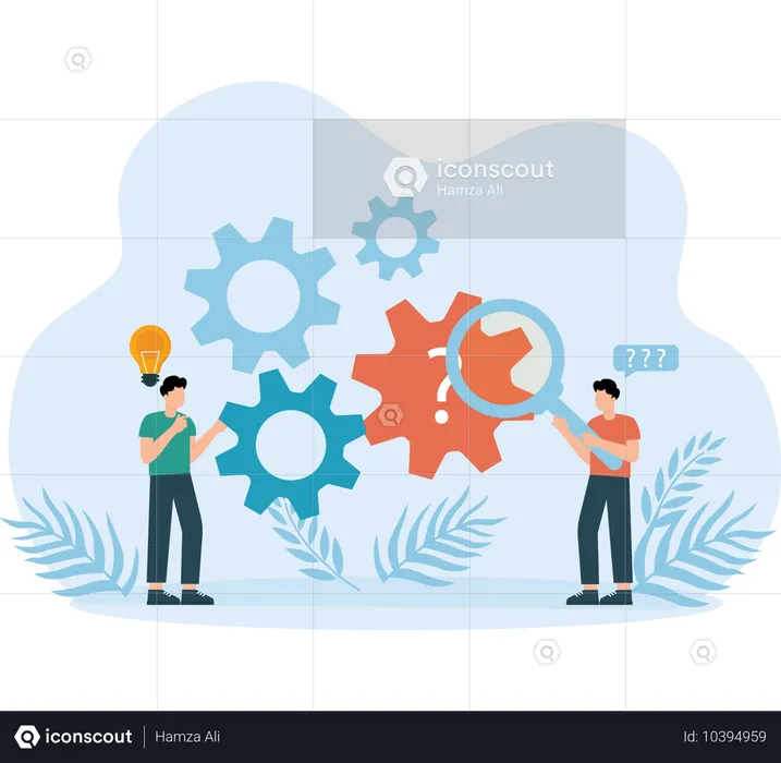 Business team working together  Illustration