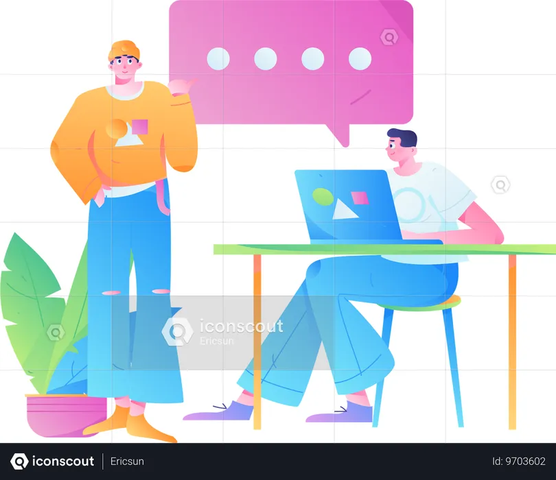 Business team working together  Illustration