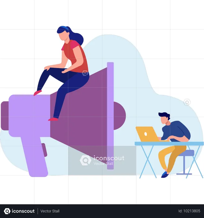 Business team works on marketing strategies growth  Illustration