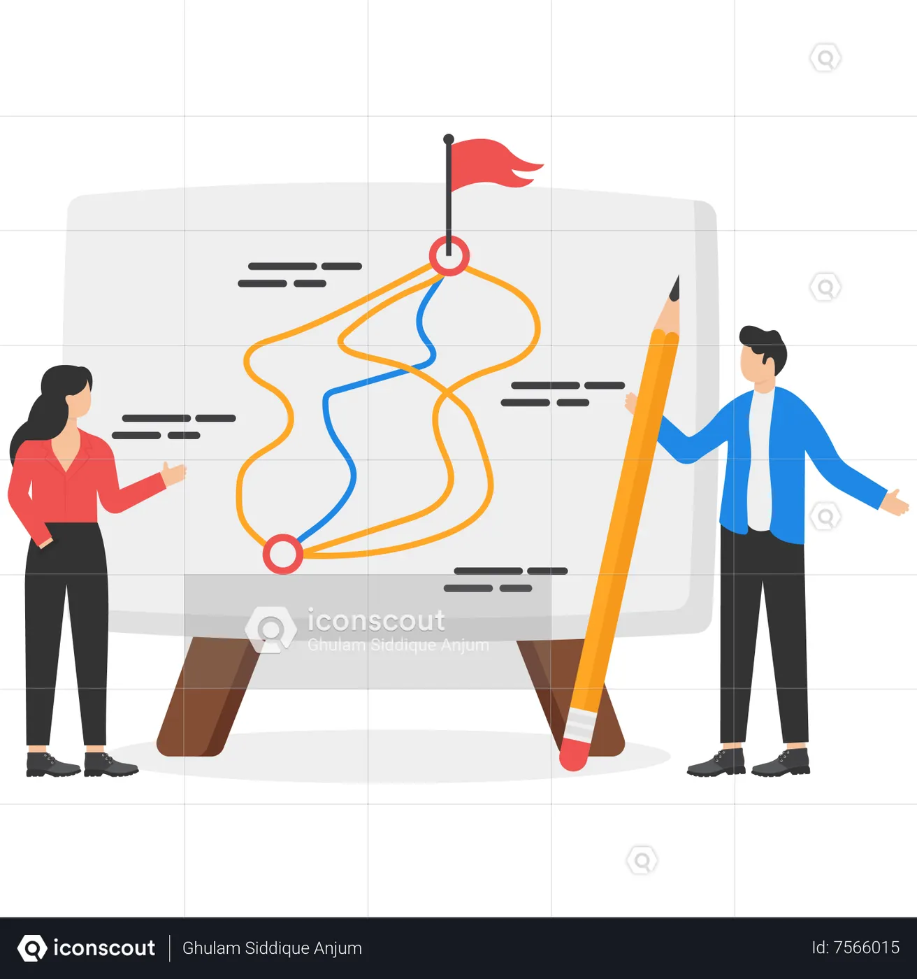 Best Business teammates considering best path for success on chart