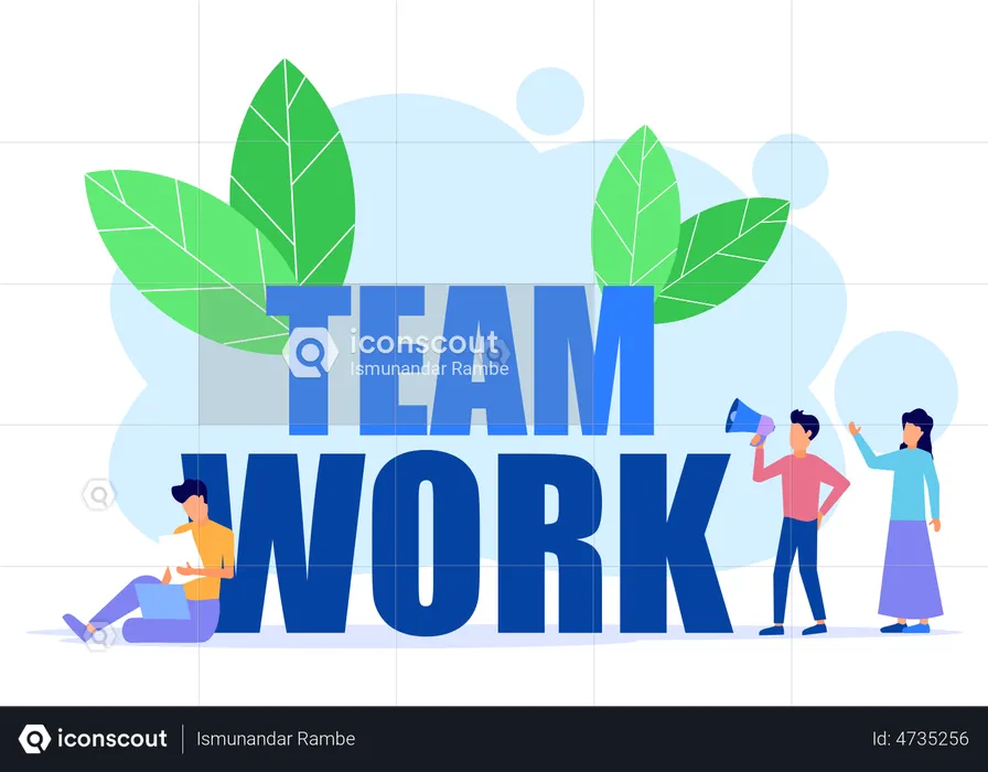 Teamarbeit im Unternehmen  Illustration