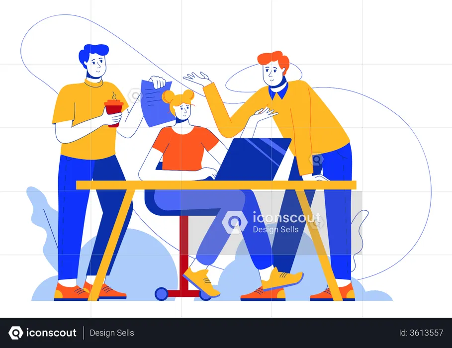 Business Teamwork  Illustration