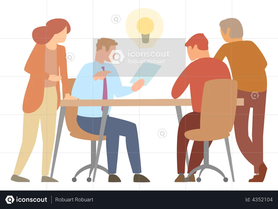 Business teamwork  Illustration