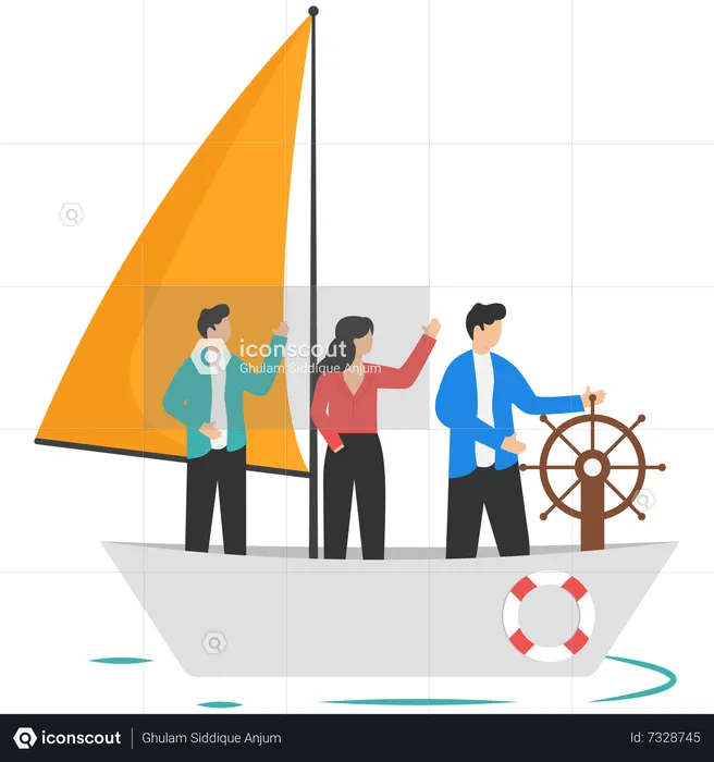 Business teamwork leadership  Illustration