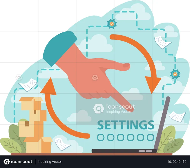 Business technical settings  Illustration