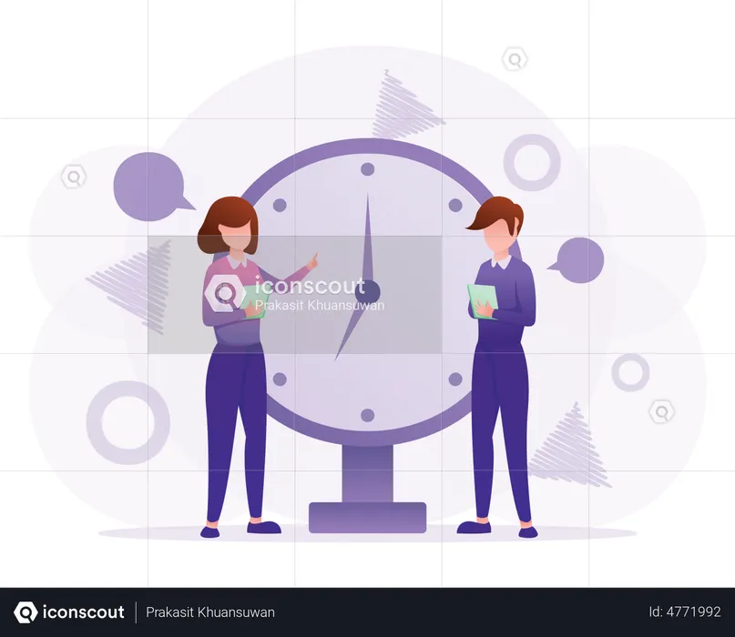 Business Time management  Illustration