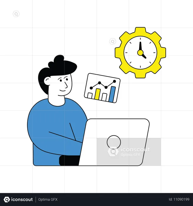 Business Time Management  Illustration