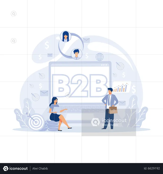 Business To Business  Illustration