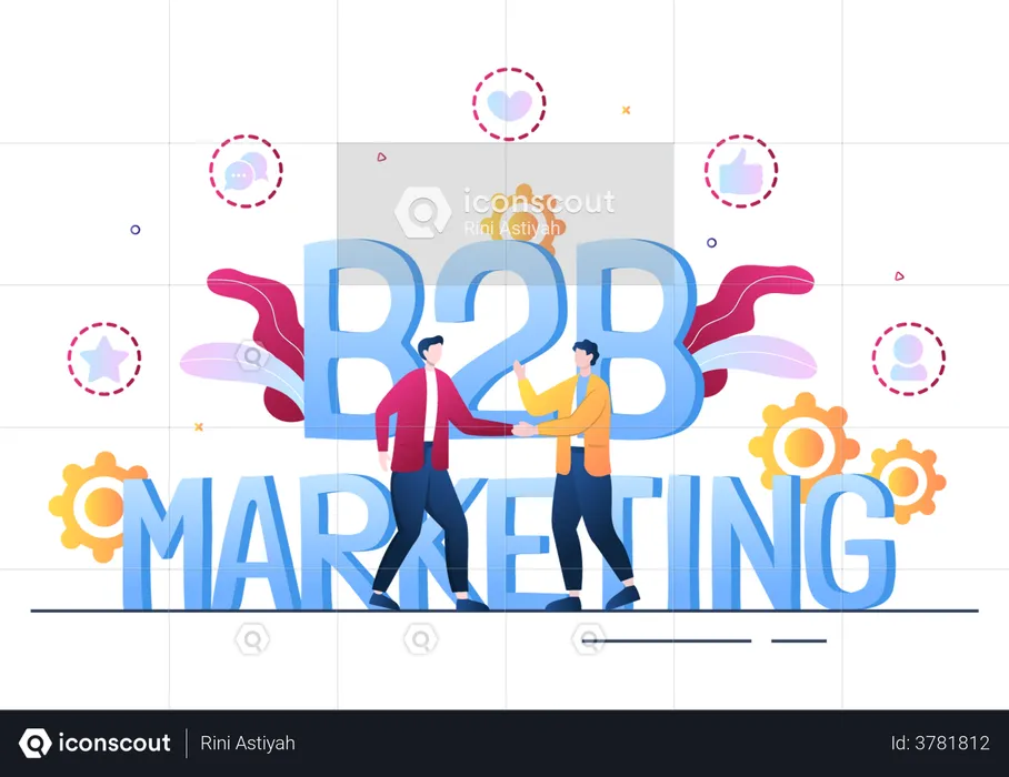 Business to Business Marketing  Illustration