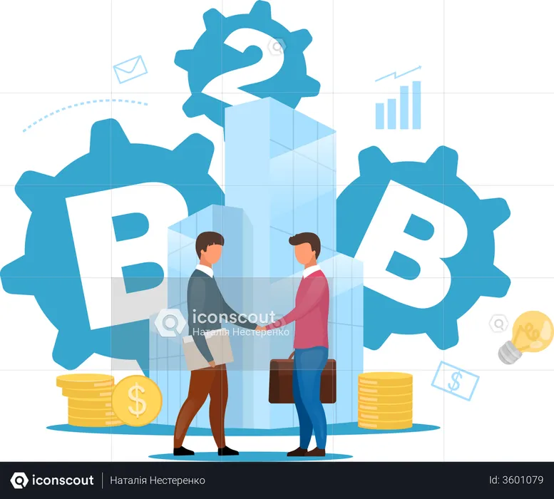 Business-to-business model  Illustration