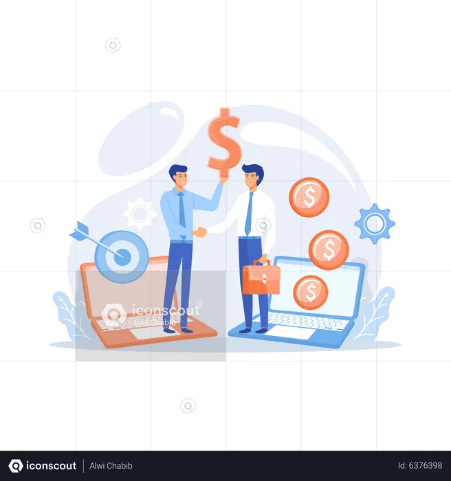 Business to business sales  Illustration