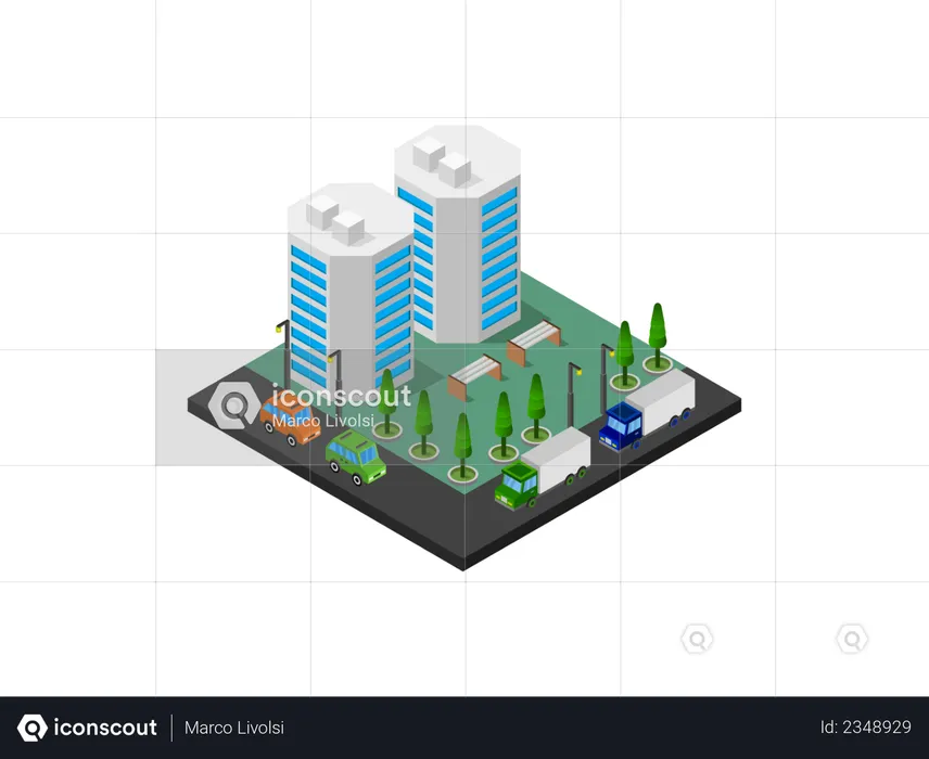 Business tower  Illustration