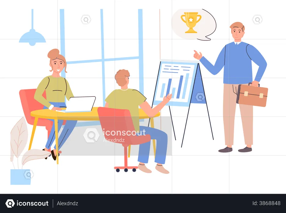 Business training  Illustration