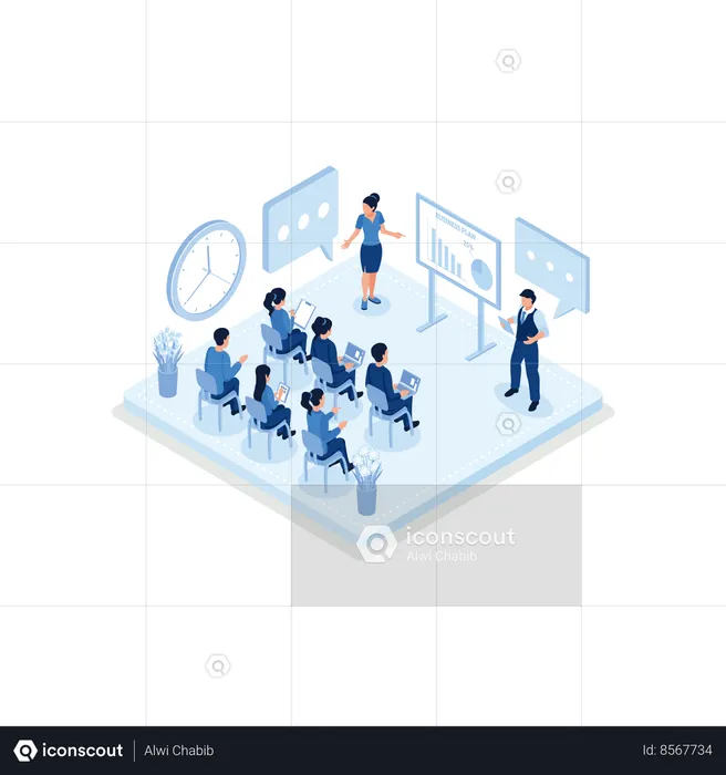 Business training or courses  Illustration