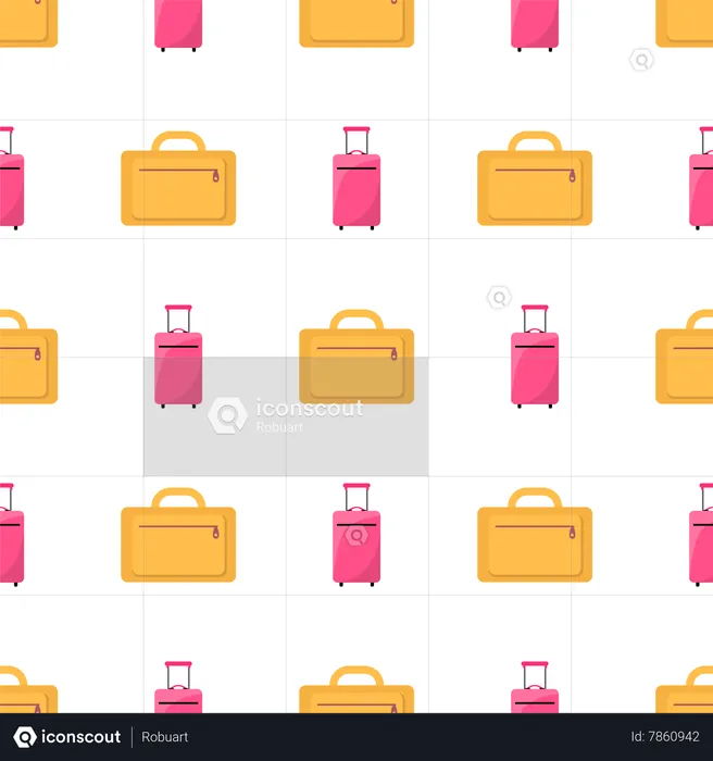 Business Travelling Luggage  Illustration