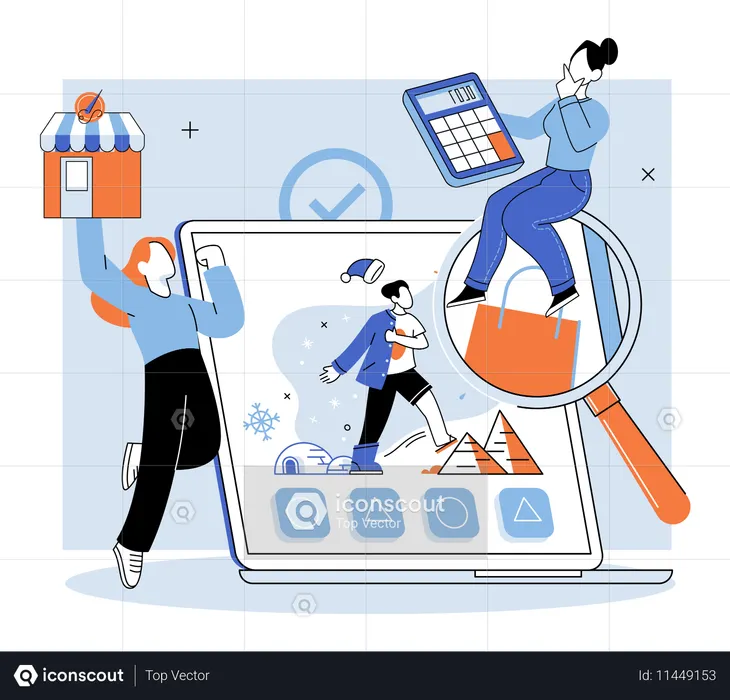 Business trends influence decision making and resource allocation  Illustration