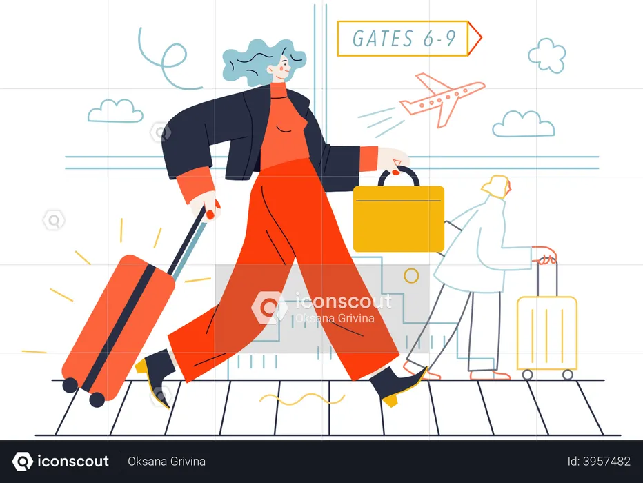 Business trip  Illustration