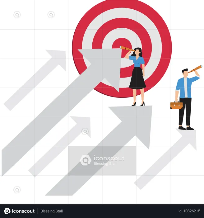 Business vision and target  Illustration