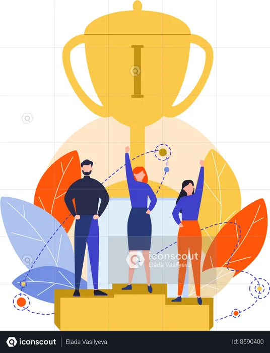 Business winners  Illustration