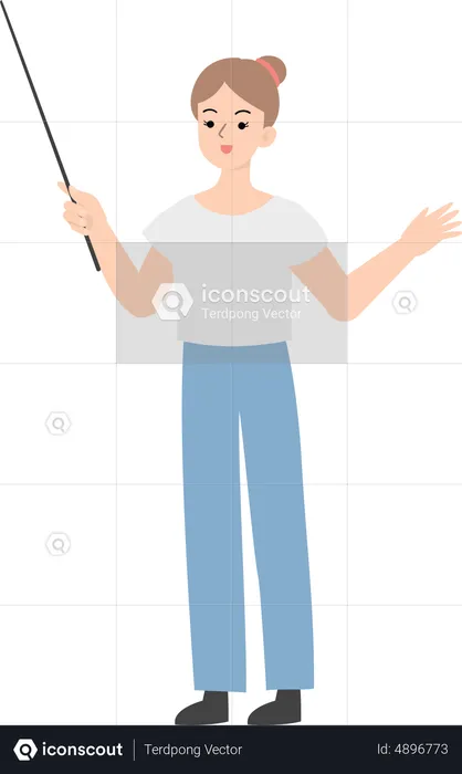 Business Woman Presenting  Illustration