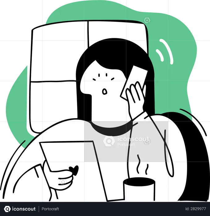 Business Woman talking on phone  Illustration