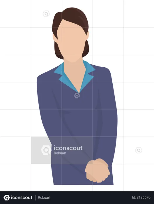 Business woman wearing business clothes  Illustration