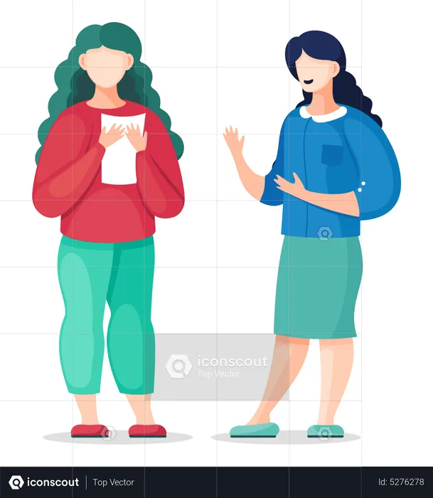 Business women talking each other  Illustration