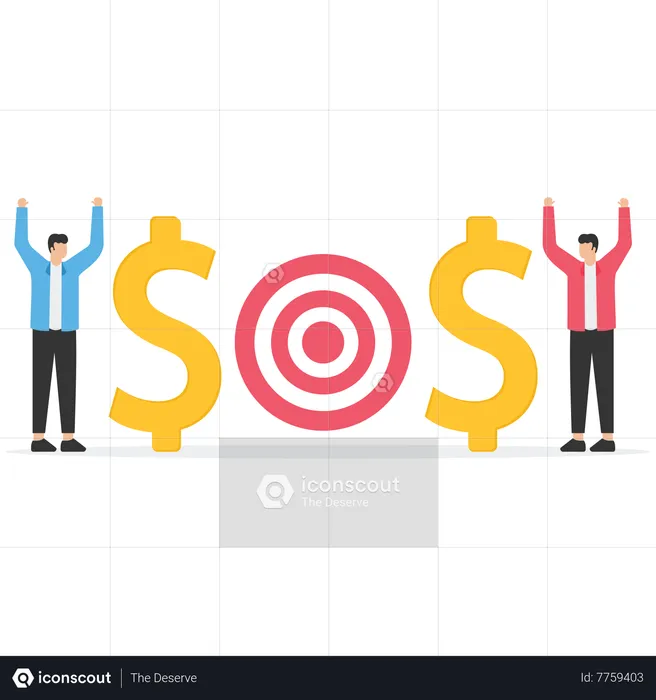Business working team with SOS message  Illustration