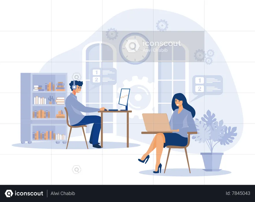 Business workplace  Illustration