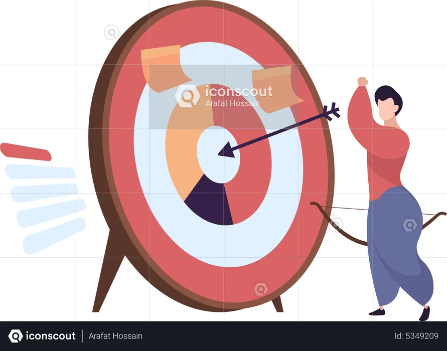 Businessman achieve target  Illustration